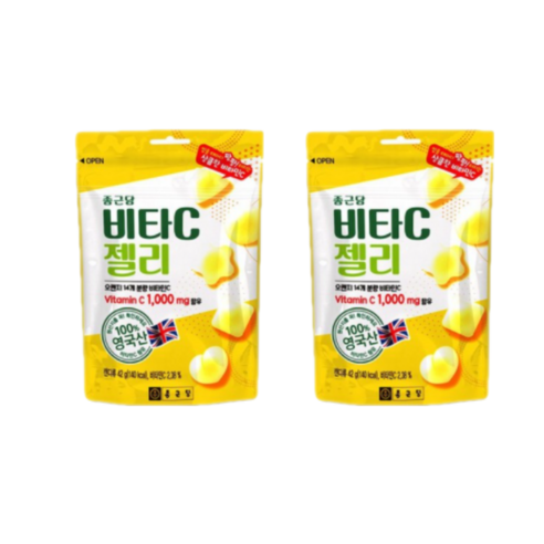 종근당 비타C 젤리 비타민C 1000mg함유, 42g, 6개