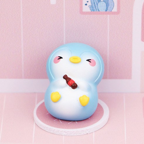 DFMEI 아기펭귄 큐티힐링 미니어처 자동차 액세서리 아이디어, DFMEI 아기펭귄 섬미r미니 포즈 B형, {"패션의류/잡화 사이즈":"3.1*3.6*4.4cm"}