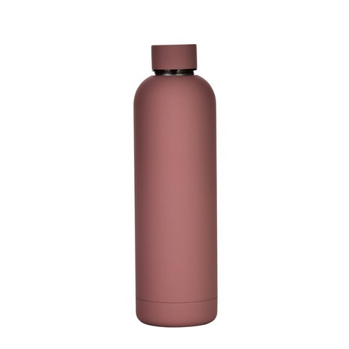 ZZJJC 2단 304 스테인리스 텀블러 물병 750ML 대용량 아웃도어 스포츠 스크럽 물컵, 연분홍