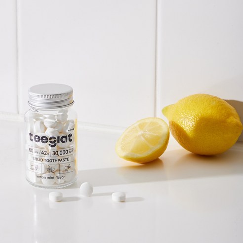 티글렛 레몬 민트향 고체치약은 일상에 활력을 불어넣어줍니다.