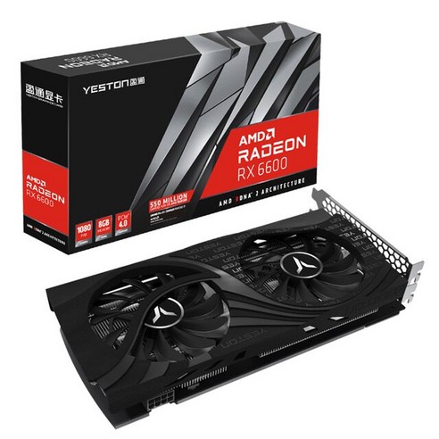 그래픽카드 Yeston 그래픽 카드 4 기가 바이트 메모리 Gddr5 128bit Rx550-4g D5 Lp 지원 Vga Hdmi 호환 Dvi-d 출력, 02 RX6600 8G D6 GAEA