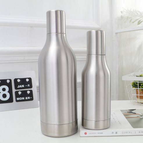 KORELAN 신형 이층 12oz 더블 컵 304 스테인리스강 창의 적색병 병 병 케이스 로고 가능, 본색 단열 세트, 750ml