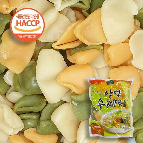 HACCP 맛나랑 삼색 수제비 1kg, 5개