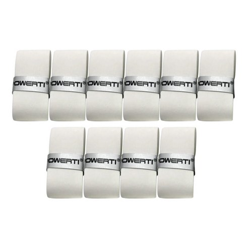 10Pcs 1.1M 테니스 라켓 그립 안티 슬립 라켓 스웨트 밴드 오버 그립 가드, PU, 하얀