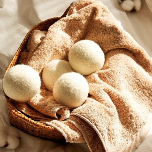 자연의 포근함으로 옷감을 감싸는 에테르나 양모 울 드라이어볼