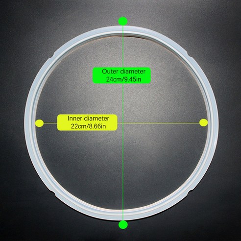 교체 2 18/20/22/24cm 뚜껑 가스켓 링 씰링 6L 전기 고무 실리콘 밥솥 압력 쿠커, 24CM, 1개