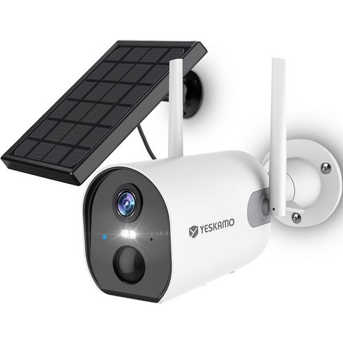 YESKAMO 예스카모 충전식 배터리형 보안용 무선 Wi-Fi CCTV 카메라, KR-ZS-GX6S-T-Bai