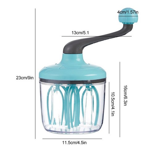 계란 믹서기 크림 수동 가정용 소형 반자동 흰자위 밀크 거품 알 떡, Green