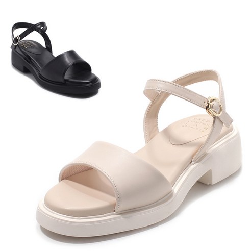 [SAERA]세라 컴포트 소가죽 데일리 튤립 샌들 3CM C23S801[2컬러]