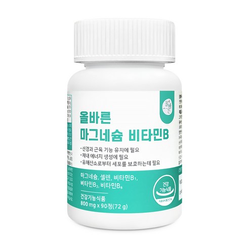 올바른 마그네슘 비타민B 72g, 90정, 1개