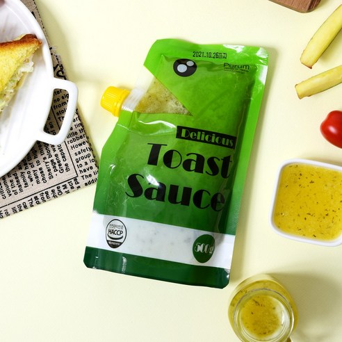 푸름 토스트 소스로 1분 만에 완성하는 맛있는 아침!