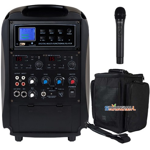 카날스 AT-115BN 충전식블루투스이동형앰프 6.5인치 150W 900MHz 무선Mic1[핸드/헤드셋 선택], AT-115BN 핸드