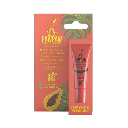 [미국] Dr.PAWPAW ORIGINAL BALM Dr. PAWPAW 트루 코랄 밤 내추럴 수분 공급 진정 - 10ML, 1개