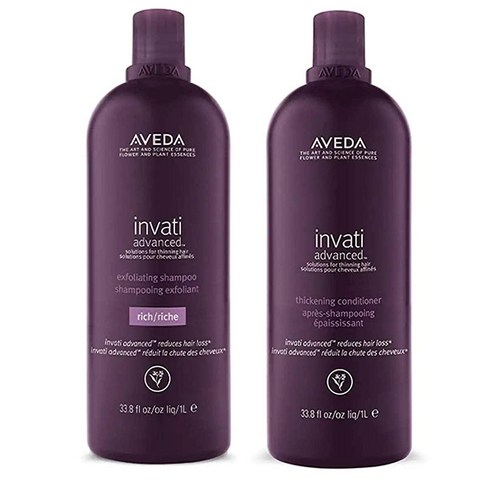 아베다 Aveda Invati 어드밴스드 리치 각질 제거 샴푸 및 강화 컨디셔너 958.2g(33.8온스)