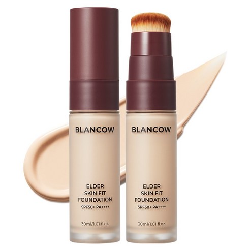 블랑카우 엘더 스킨핏 파운데이션 30ml SPF50+ PA++++, 핑크베이지(21호), 2개