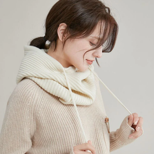 캐시미어 혼방 따뜻한 후드넥워머(남여공용), 오트밀