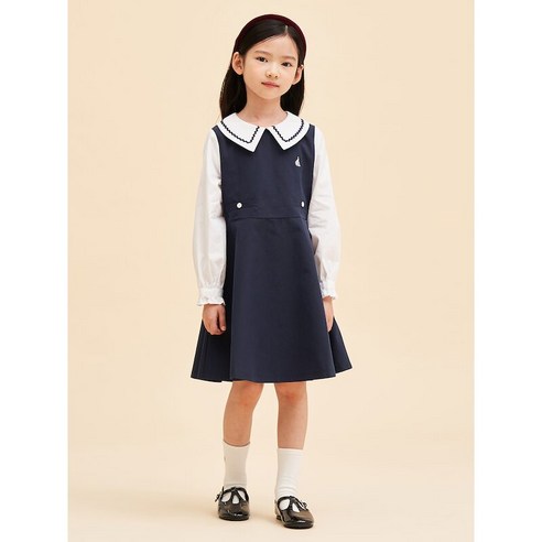 BEANPOLE KIDS 베스트형 클래식 원피스 - 네이비