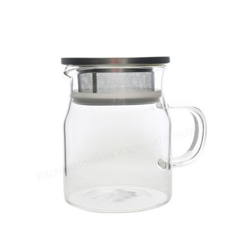 Bestra 내열유리 저그 + 차망뚜껑세트 유리티포트 티팟, 저그 500ml+차망뚜껑