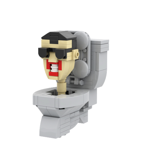 스키비디토일렛 호환블럭 변기맨 카메라맨 타이탄, MOC1321 선글라스 토일렛맨