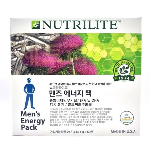 암웨이 뉴트리라이트 맨즈팩, 4.1g, 1개