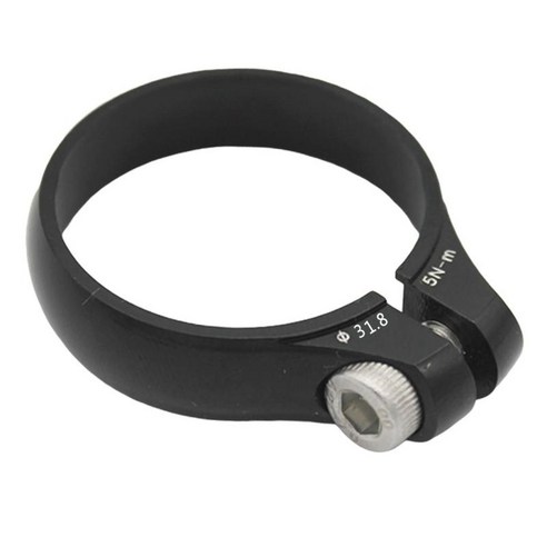 자전거 안장 클램프 합금 31.6mm 안장 기둥 고정 클립 안장 지지대 튜브 잠금 장치, 블랙 31.8, 31.8mm, 설명