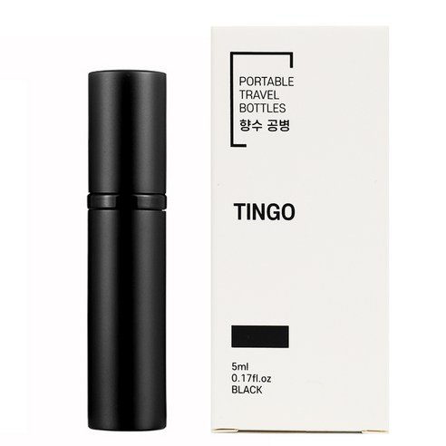 팅고 펌핑충전 향수공병 5ml, 블랙