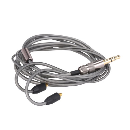 dodocool Shure SE215/SE315/SE425/SE535/SE846 회색에 적합한 3.5mm 헤드폰 업그레이드 케이블 MMCX 인터페이스, 회색, 오디오 라인