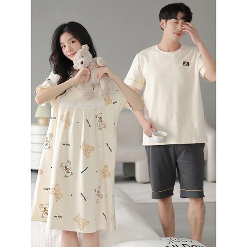 사랑하는 사람과 함께하는 부드럽고 편안한 여름밤, ANYOU 커플 잠옷