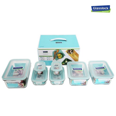 유용성과 스타일이 조화로운 글라스락 직사각 7종 세트