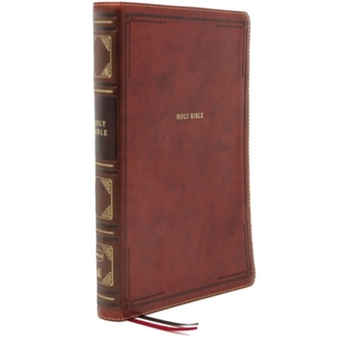 Nkjv Reference Bible Super Giant Print Leathersoft Brown Red Letter Edition Comfort Print: Hol... Imitation Leather, Thomas Nelson