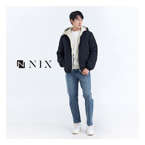 겨울철 필수 아이템: 따뜻하고 세련된 닉스 더블 기모 남성 데님