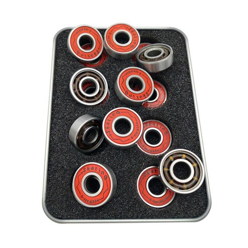 16pcs 스케이트 보드 베어링 Longboard 테이블에 대 한 스케이트 보드 액세서리에 대 한 ABEC-9 롤러 베어링, 탄소강, 빨간