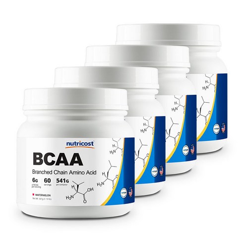 뉴트리코스트 BCAA 헬스보충제 워터멜론, 4개, 541g