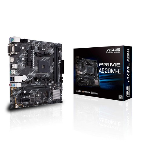 ASUS A520 칩셋 MicroATX 마더보드 – Socket AM4 지원 PRIME A520M-E ASUS A520 칩셋 MicroATX 마더보드 – Socket AM4 지원 PRIME A520M-E