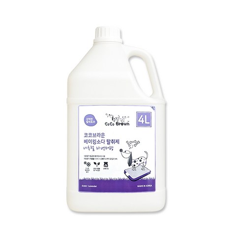 코코브라운 베이킹소다 반려동물 탈취제 네추럴 라벤더향, 4L, 1개