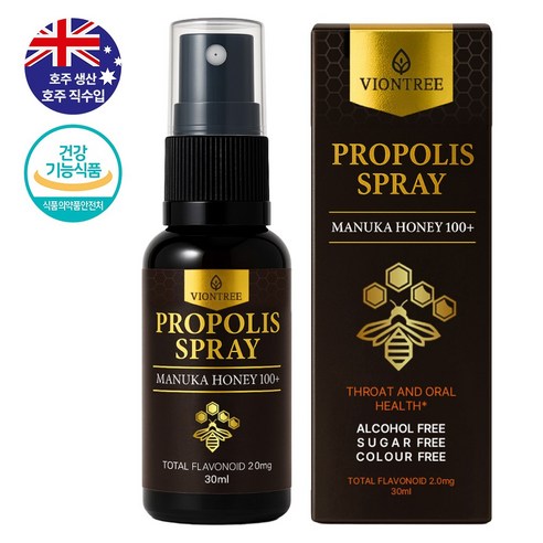 호주 프로폴리스 스프레이 30ml 뿌리는 목 구강 스프레이 비온트리, 1개, 30ml