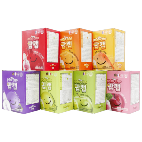 1박스 팝캡 비타프리미엄 그린애플 누르는 멀티 비타민 워터 음료, 25ml