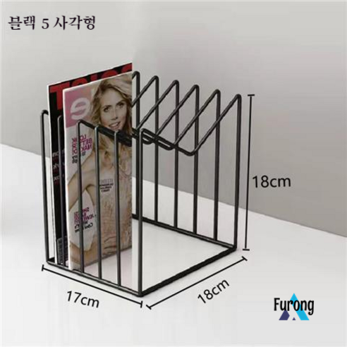 테이블 책장 철 선반 선반 창조적 인 데스크탑 저장 선반, 검은 "작은 토끼" 5