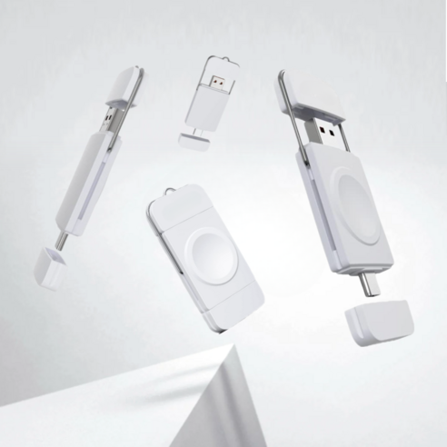 MORATE 휴대용 애플워치 충전동글 2in1 USB OTG 충전독 충전기, 애플워치 2in1 USB 충전 동글, 애플워치 2in1 USB 충전 동글, 1개