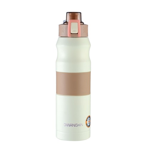 ZZJJC 304 스테인리스 텀블러 여고 비주얼 물컵 대용량 빨대 주전자, 500ml, 흰색