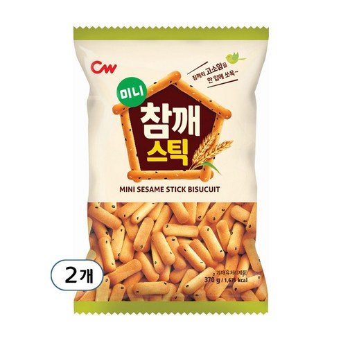 청우식품 미니 참깨스틱, 370g, 2개