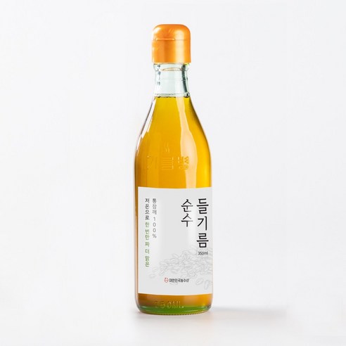 대한민국농수산 저온압착 순수 들기름 생 기름, 1개, 350ml