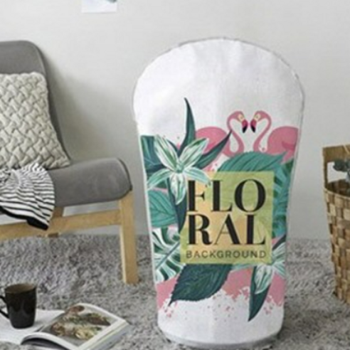 벽걸이 스탠드 선풍기 커버 덮개 보관 카바, 부직포지퍼형 플라워플라밍고1P
