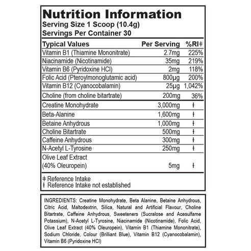 EVLUTIONNUTRITION ENGN 프리-워크아웃 엔진 블루 라즈 맛, 1개, 312g