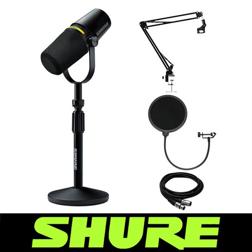 SHURE 슈어 MV7+ 플러스 Podcast kit 암 스탠드 케이블 유튜브 방송용 마이크 반도마이크스탠드 Best Top5