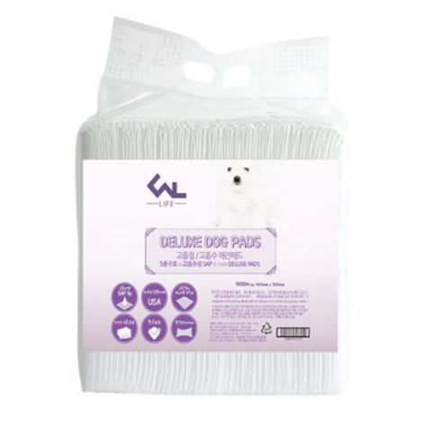 CNL life 디럭스 보급형 애견패드 16g x 100p, 400 x 500 ..., 1개 - 배변패드 | 쿠팡