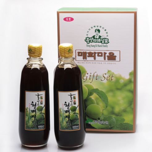 풀무원 홍쌍리 청매실원 선물세트 (1box) 600ml 2개