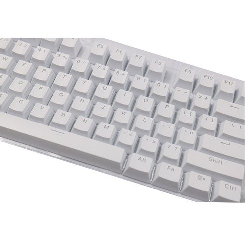 104PCS ABS 반투명 Keycap OEM 프로파일 백라이트 키 캡 기계 키보드 용, 하얀색