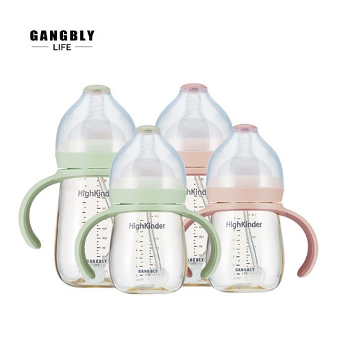 강블리 하이킨더 멀티젖병, 핑크 베이지, 280ml, 2개