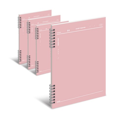 뮤니드 It spring 무지 연습장, 핑크, 4개